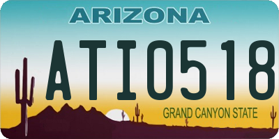 AZ license plate ATI0518