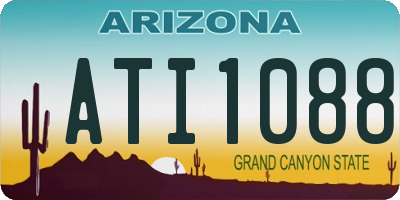 AZ license plate ATI1088