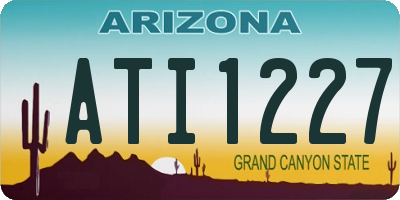 AZ license plate ATI1227