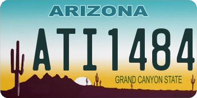 AZ license plate ATI1484