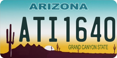 AZ license plate ATI1640