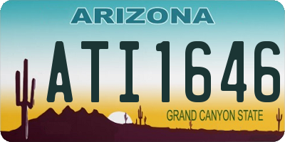 AZ license plate ATI1646