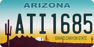 AZ license plate ATI1685