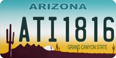 AZ license plate ATI1816