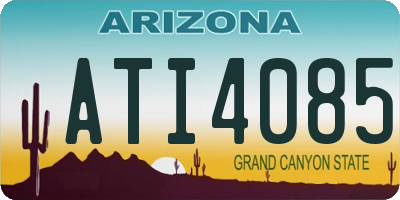 AZ license plate ATI4085