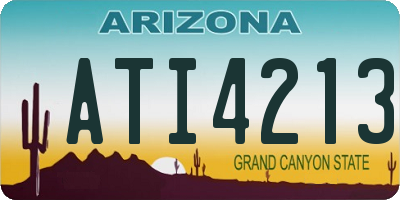 AZ license plate ATI4213