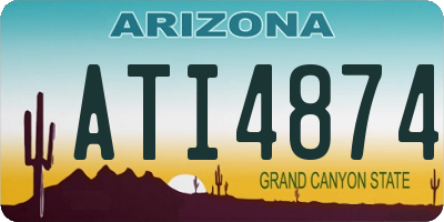 AZ license plate ATI4874