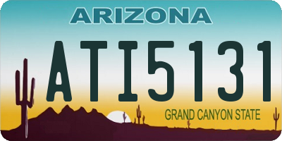AZ license plate ATI5131