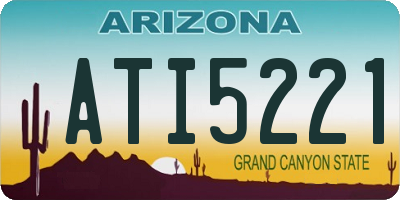 AZ license plate ATI5221