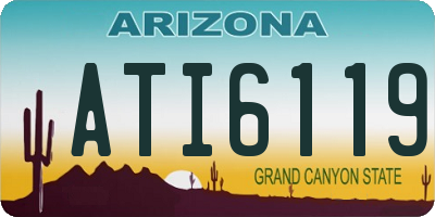 AZ license plate ATI6119