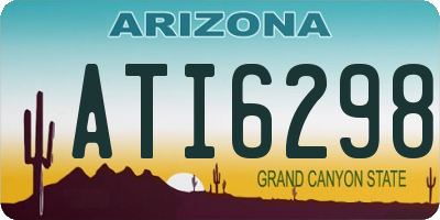 AZ license plate ATI6298