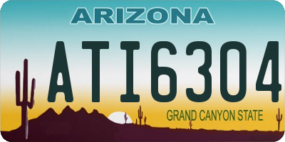AZ license plate ATI6304