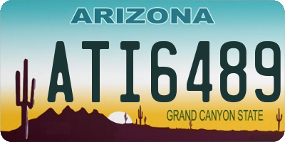 AZ license plate ATI6489