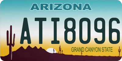 AZ license plate ATI8096