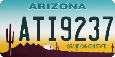 AZ license plate ATI9237