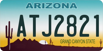 AZ license plate ATJ2821