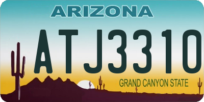 AZ license plate ATJ3310