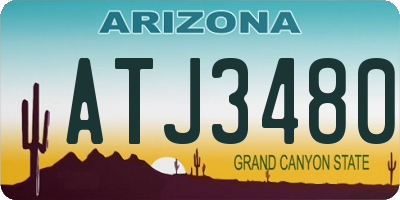 AZ license plate ATJ3480