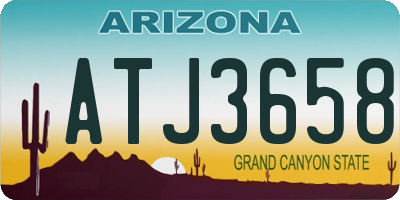 AZ license plate ATJ3658