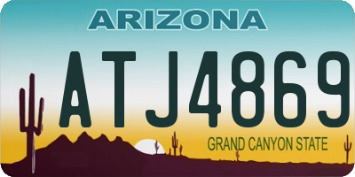 AZ license plate ATJ4869