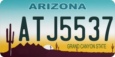 AZ license plate ATJ5537