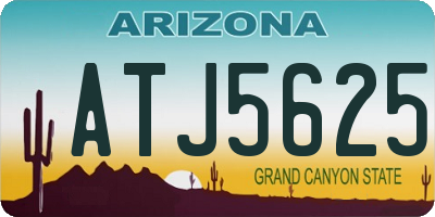 AZ license plate ATJ5625