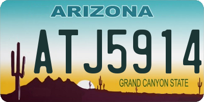 AZ license plate ATJ5914