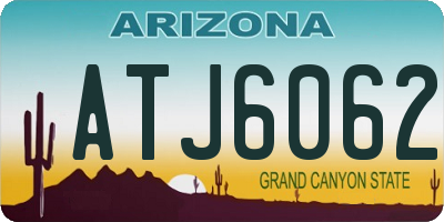 AZ license plate ATJ6062