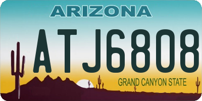 AZ license plate ATJ6808