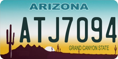 AZ license plate ATJ7094