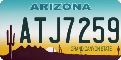 AZ license plate ATJ7259