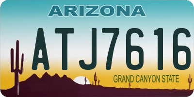 AZ license plate ATJ7616
