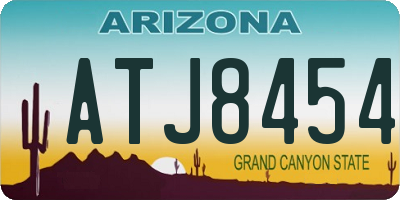 AZ license plate ATJ8454