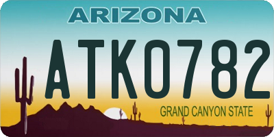 AZ license plate ATK0782