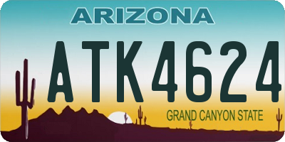 AZ license plate ATK4624