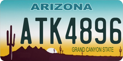AZ license plate ATK4896