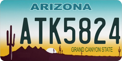 AZ license plate ATK5824