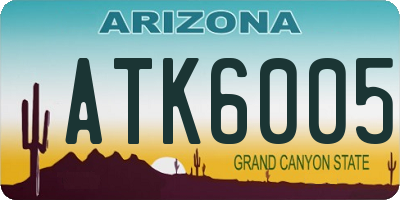 AZ license plate ATK6005