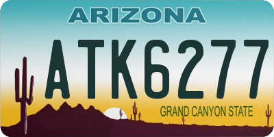 AZ license plate ATK6277