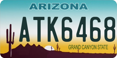 AZ license plate ATK6468