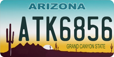 AZ license plate ATK6856