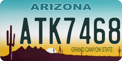 AZ license plate ATK7468