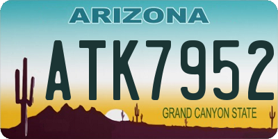 AZ license plate ATK7952