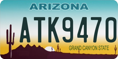 AZ license plate ATK9470