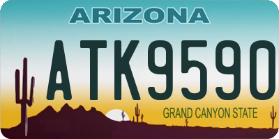 AZ license plate ATK9590