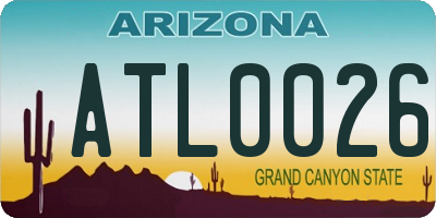 AZ license plate ATL0026