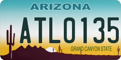 AZ license plate ATL0135
