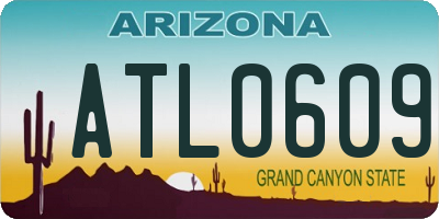 AZ license plate ATL0609
