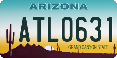 AZ license plate ATL0631