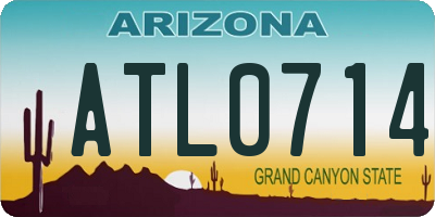 AZ license plate ATL0714